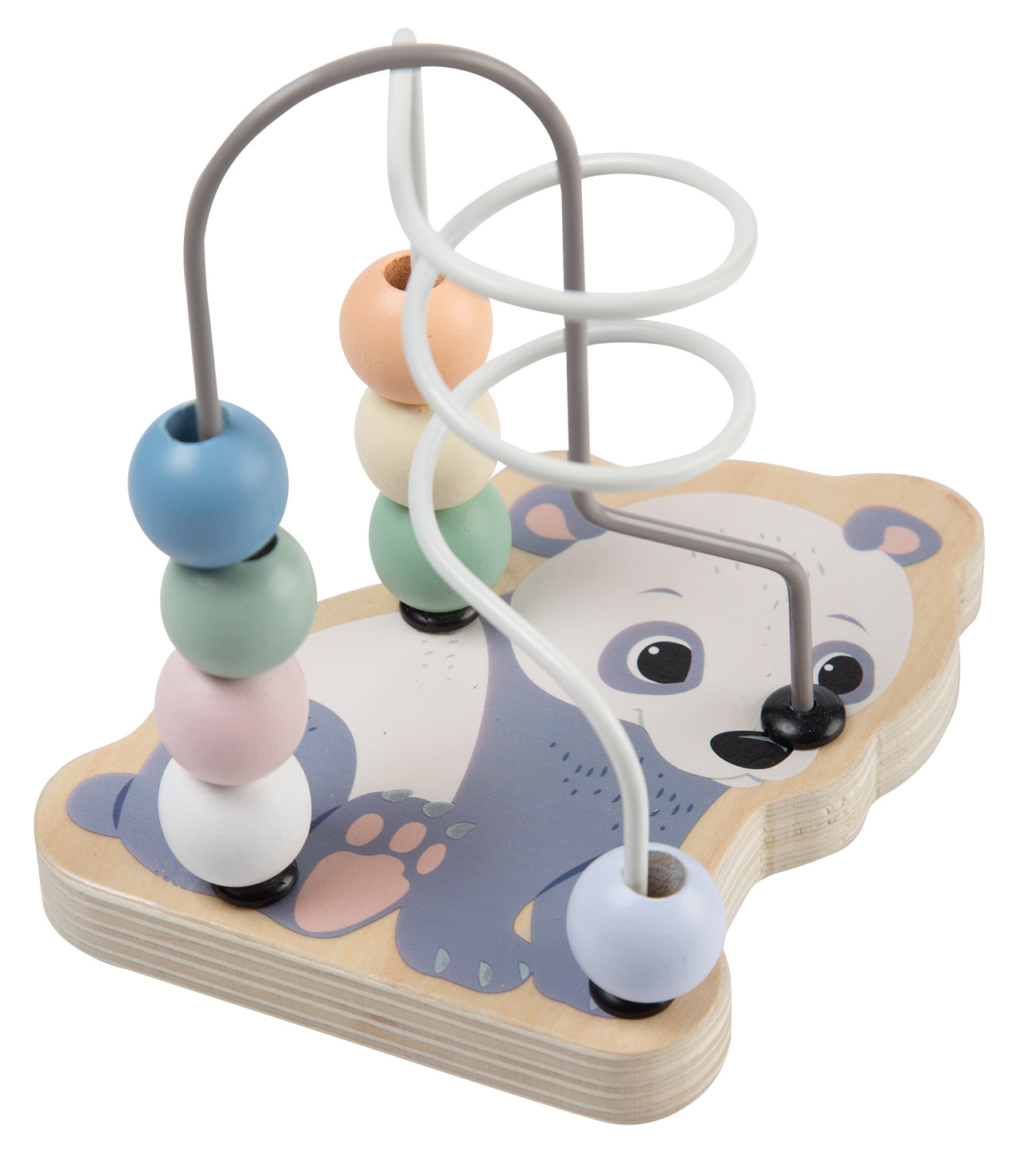 The Wildies Family Beadtrack with animalprint, 4 assorted