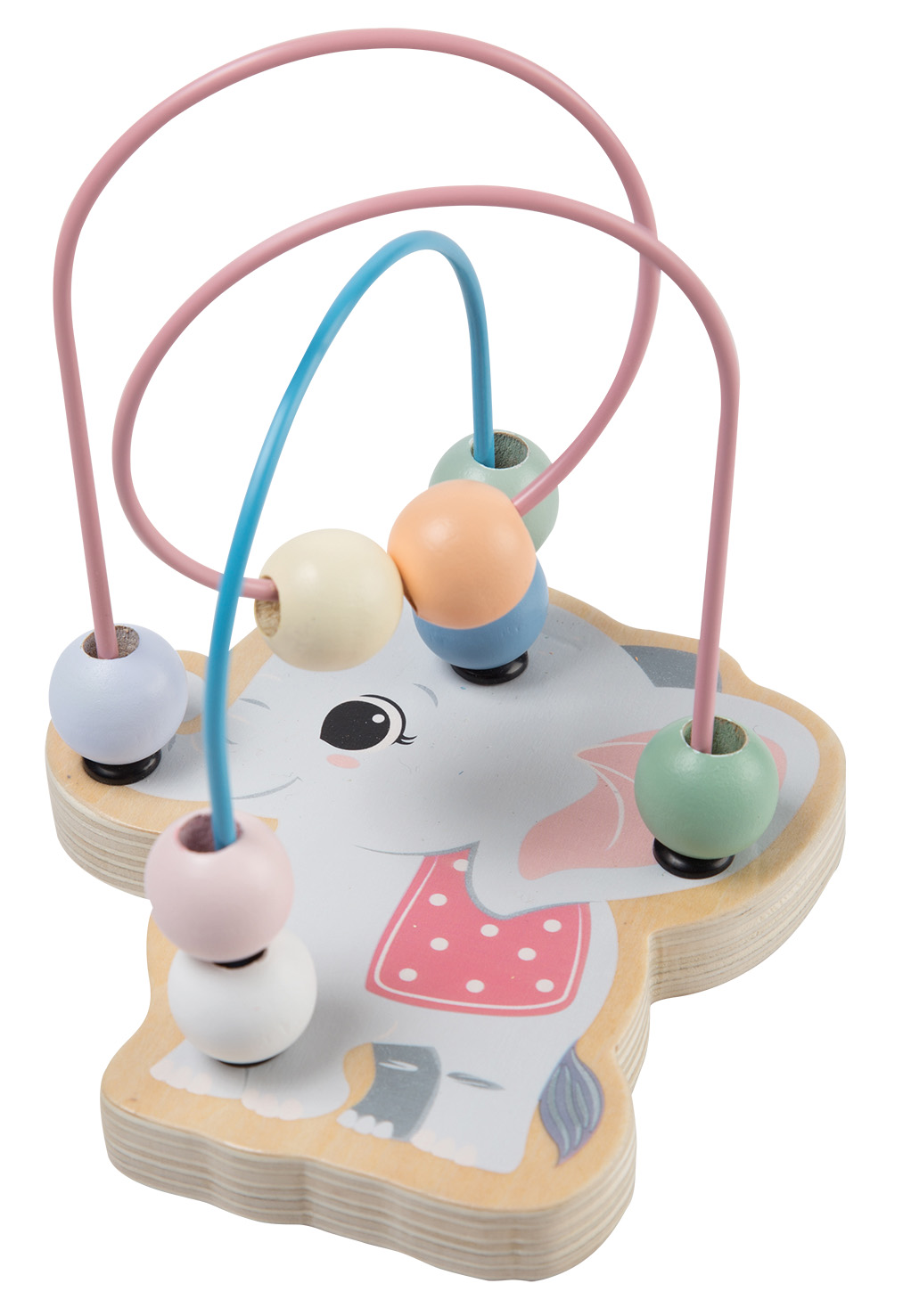 The Wildies Family Beadtrack with animalprint, 4 assorted