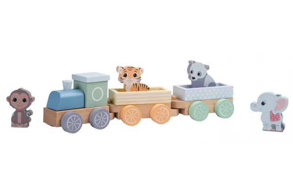 The Wildies Family Set de train avec animaux