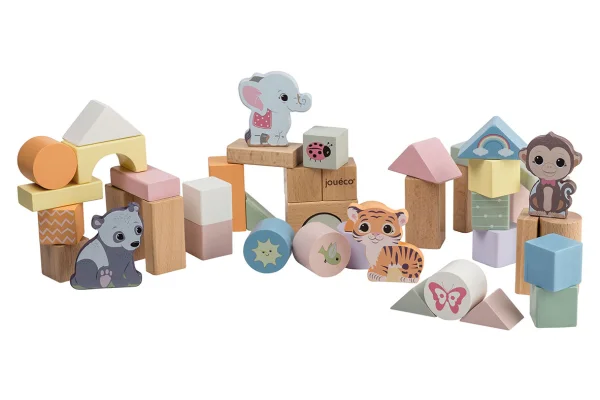 The Wildies Family Wooden blocks in barrel 50 pcs