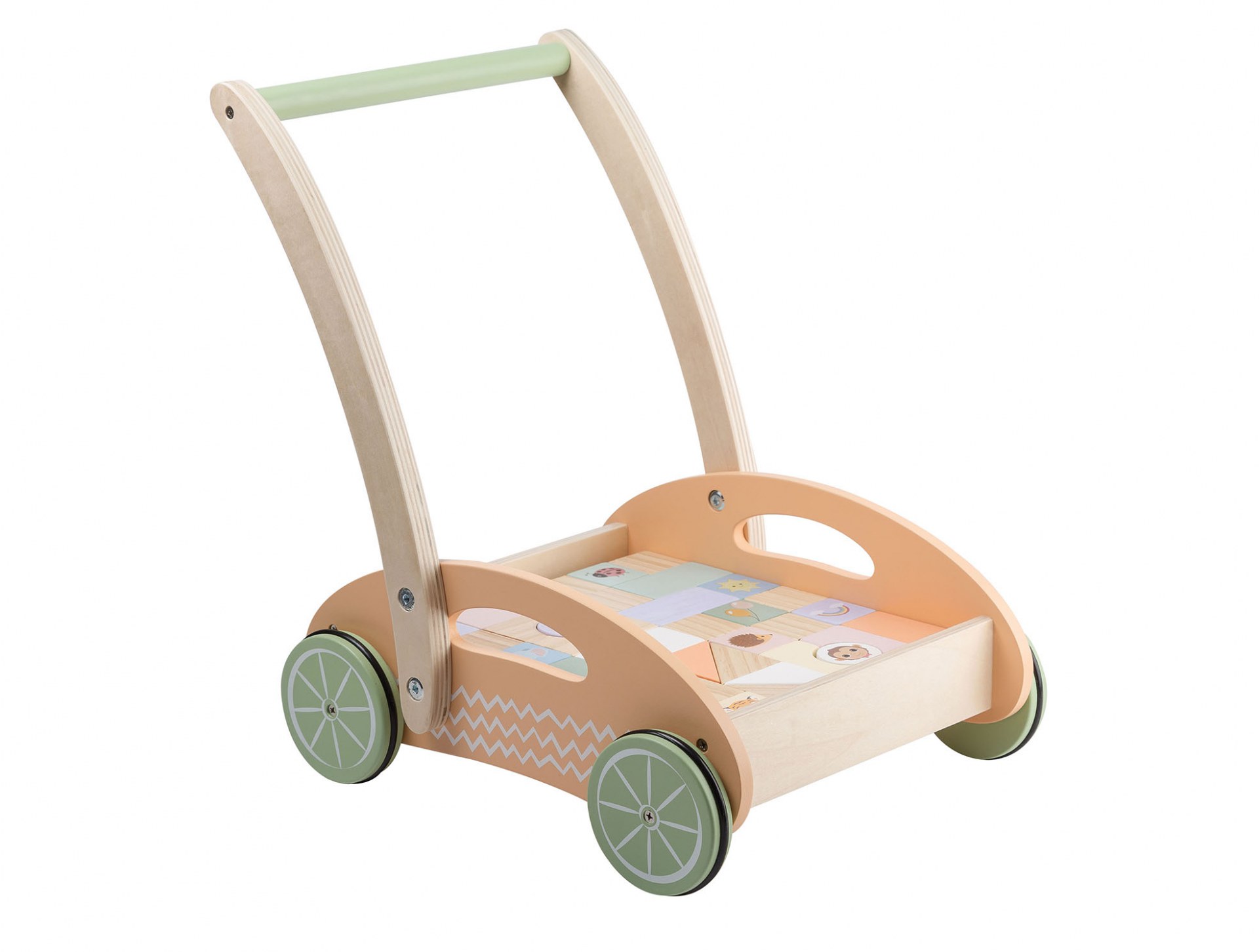 The Wildies Family Baby walker with blocks Jou co