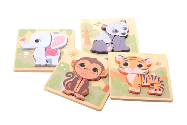 The Wildies Family Puzzel 4 assorti