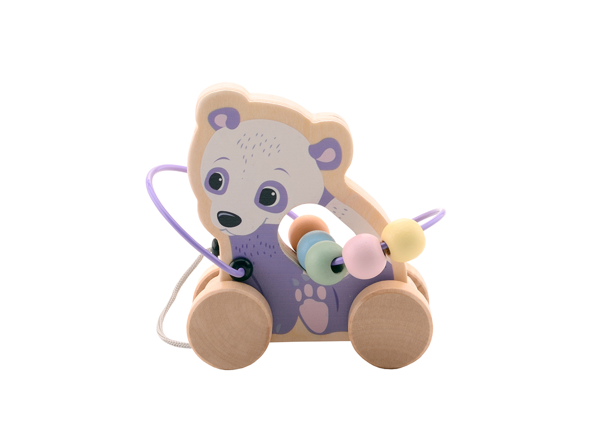 The Wildies Family Rollende dieren met kralenbaan