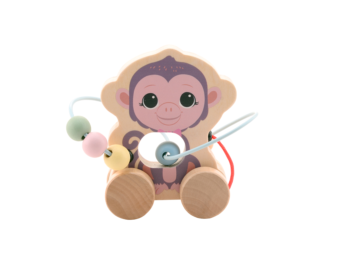 The Wildies Family Rollende dieren met kralenbaan