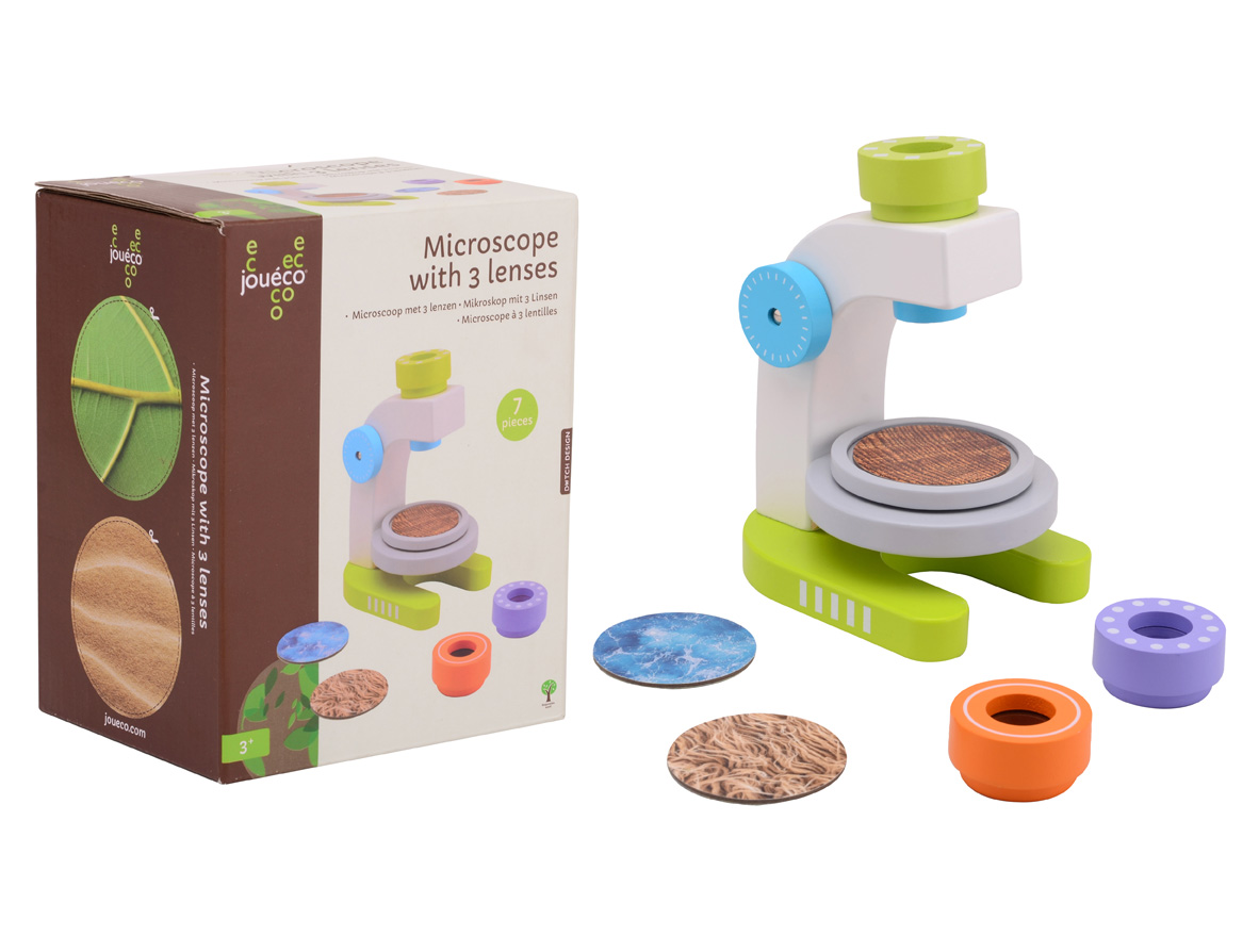 Microscope with 3 lenses